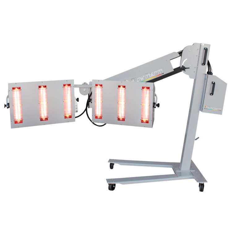 Infrared paint dryer. Sturdy and ergonomic design. Small footprint.