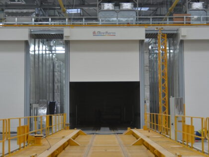 Impianto di verniciatura per treni