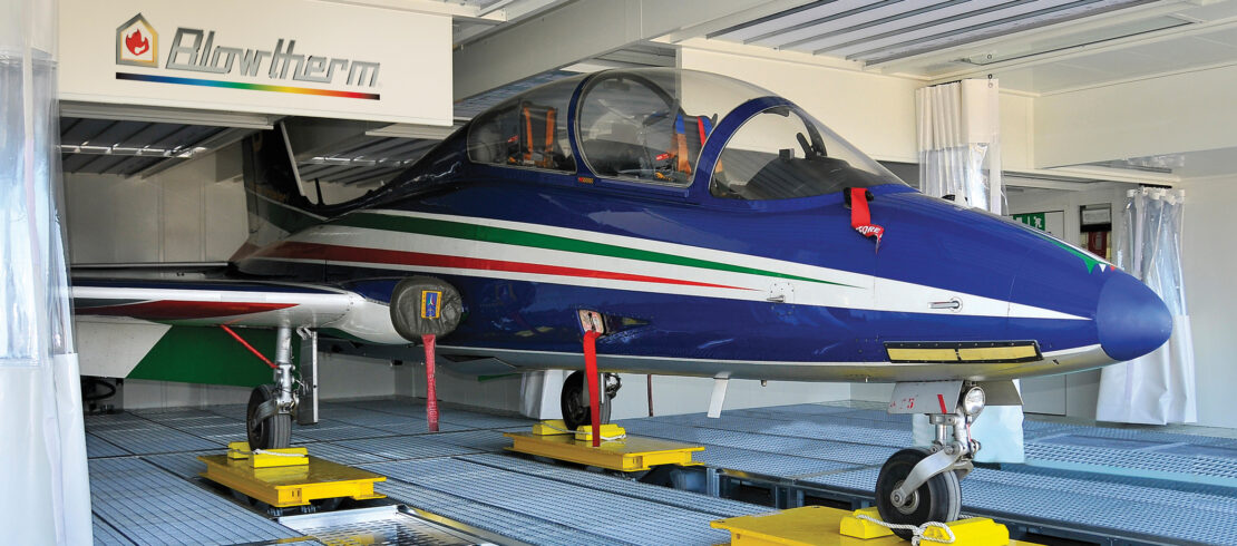 Cabina di verniciatura per aeronautica