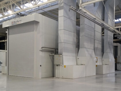 OEM factory bus spray paint booth