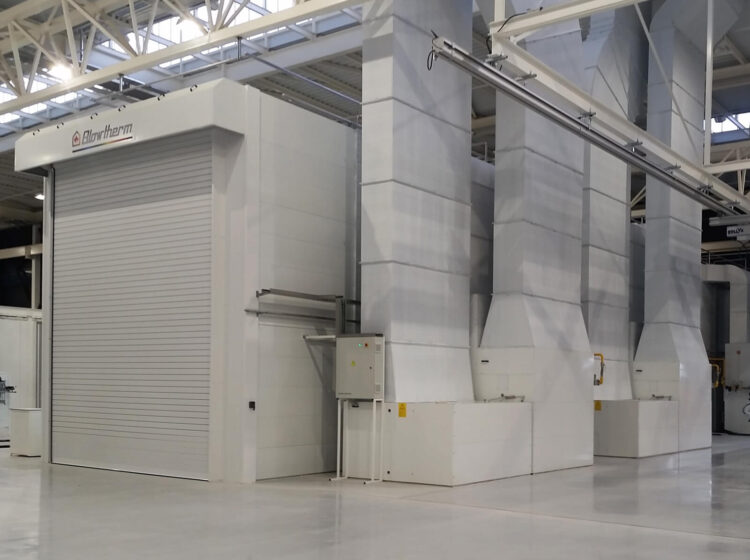 OEM factory bus spray paint booth