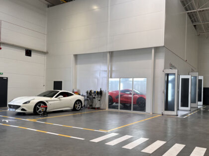 cabina verniciatura vetrata